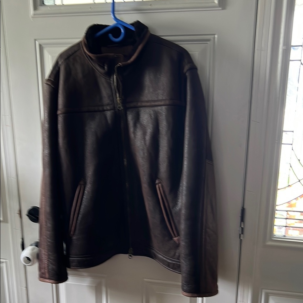 The Territory Ahead Brown Bomber Jacket with High Collar
